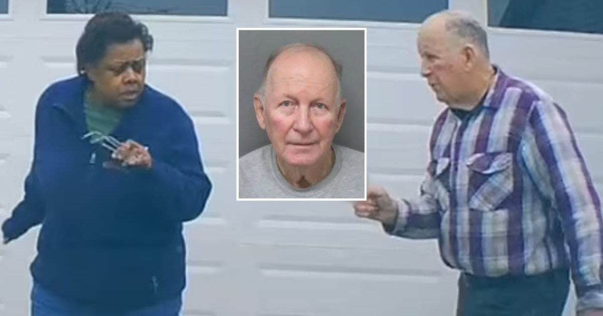 William Brock is seen moments before he shot dead Lo-Letha Hall, an Uber driver who was at his home to pick up a package (CCSO)