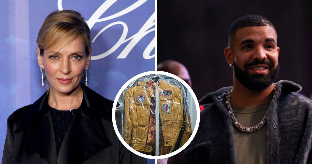 Uma Thurman provides Drake her 'Kill Bill' suit to ward off haters (Getty Images, Inset: @umathurman/Instagram Stories)