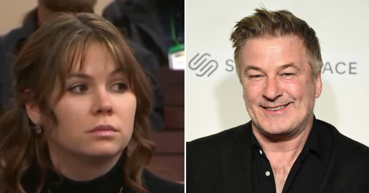 Hannah Gutierrez-Reed said she won't testify for Alec Baldwin as he did not show up during her trial (Youtube/ABC News Screenshot, Getty Images)