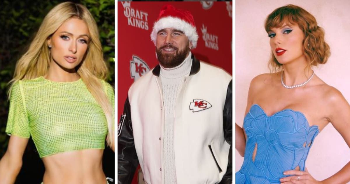 Paris Hilton was reportedly asked to shift as Taylor Swift and Travis Kelce came to Coachella (Instagram/ @parishilton, @killatrav, and @taylorswift)
