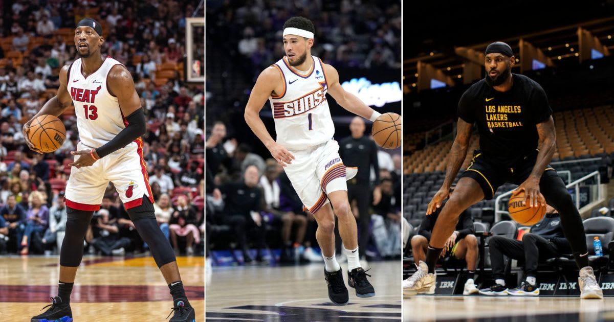 Bam Adebayo, Devin Booker and LeBron James will be part of the 2024 Olympics team (Lauren Sopourn /Thearon W Henderson/Cole Burston/ Getty Images)
