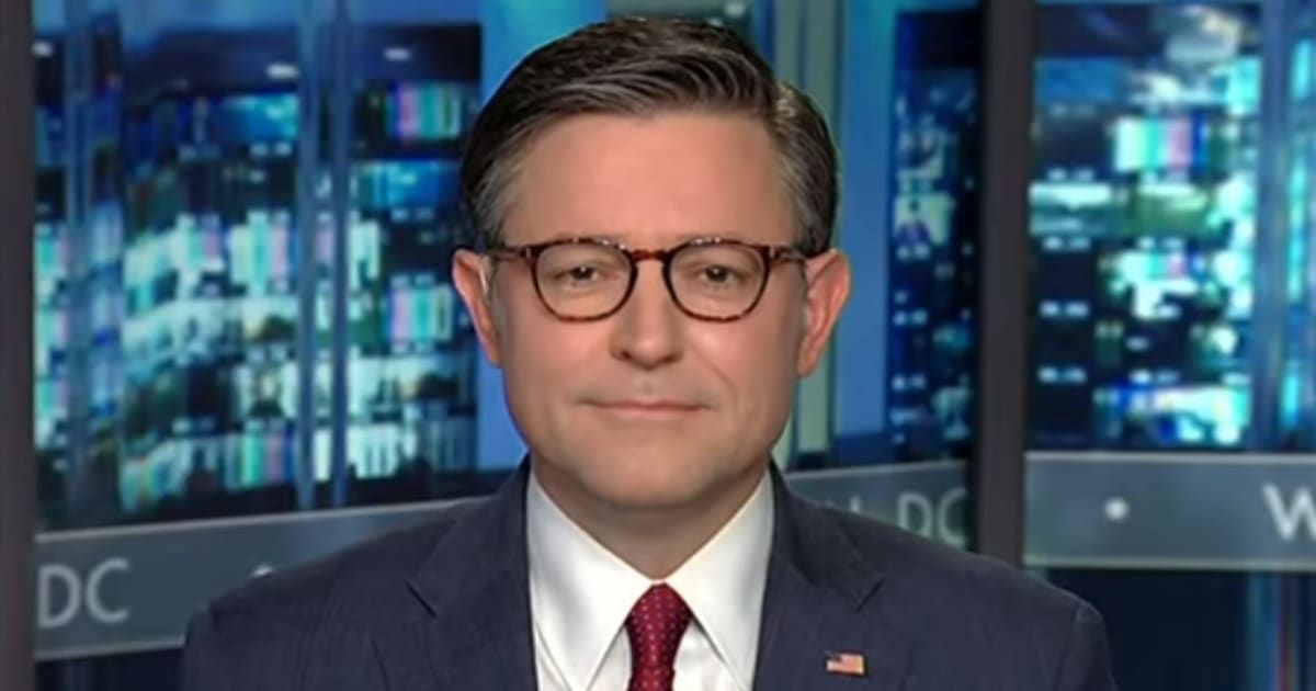 House Speaker Mike Johnson on the April 16, 2024 episode of 'Fox & Friends' (Screengrab/Fox News)