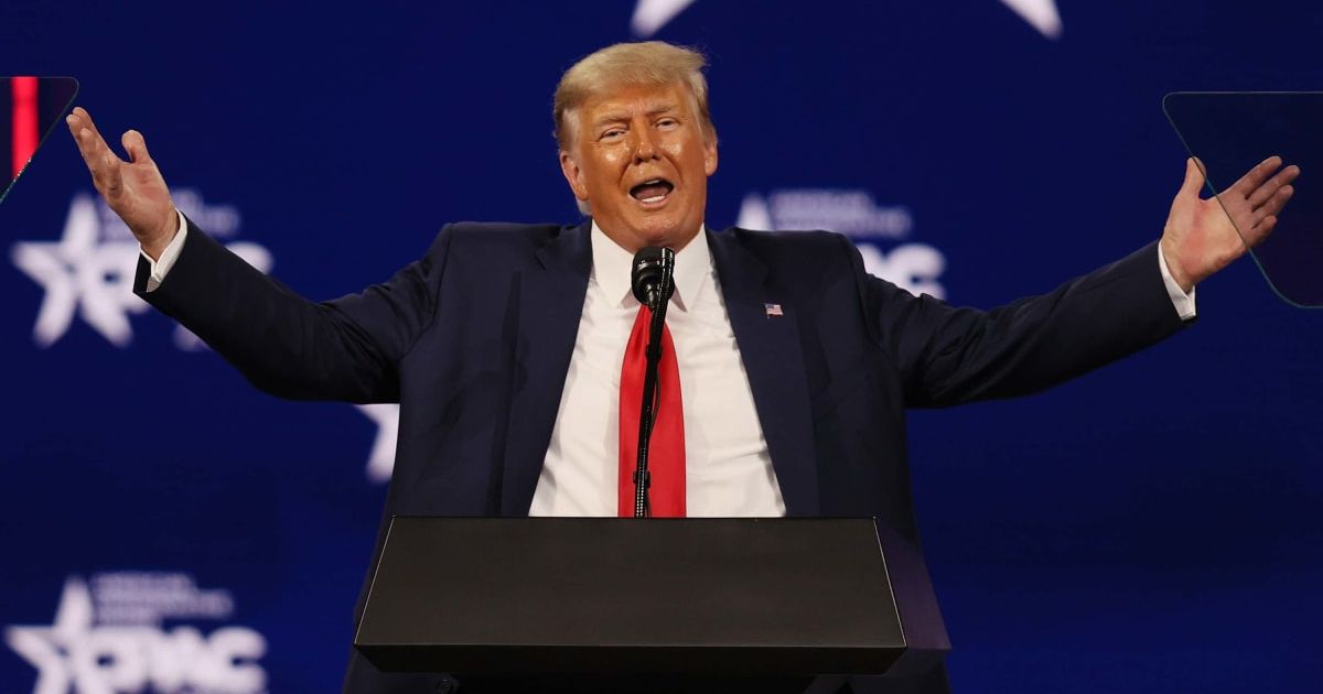 Donald Trump commented on the ongoing criminal trial (Getty Images)
