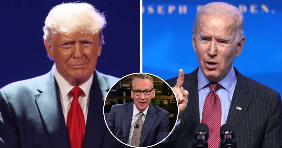 Bill Maher's recent prediction on 'Real Time' sparked an intense debate online as he claimed a debate with former President Trump could harm Joe Biden's image (Getty Images, Real Time with Bill Maher)