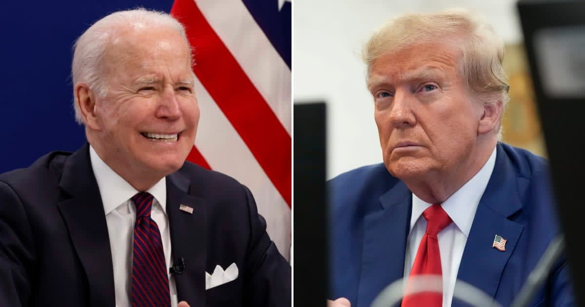 President Biden took a swipe at former President Donald Trump's appearance, dubbing him 'defeated-looking' during a campaign event in Scranton, Pennsylvania (Getty Images)