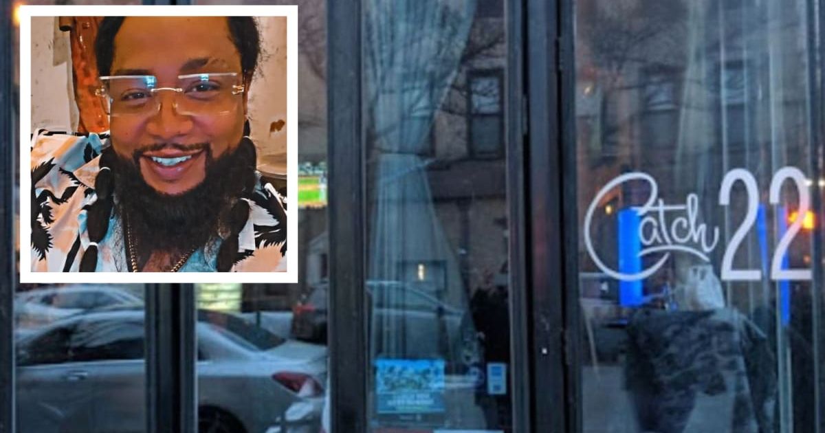 Daryl Dawkins was stabbed to death by a bouncer at the Brooklyn bar Catch 22 (Facebook/Google Maps)