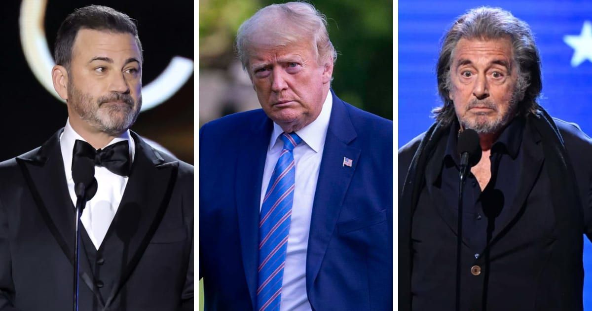 Former President Donald Trump took to Truth Social to blast his longtime foe Jimmy Kimmel — but in the roundabout rant accidentally mistook him for Al Pacino (Getty Images)