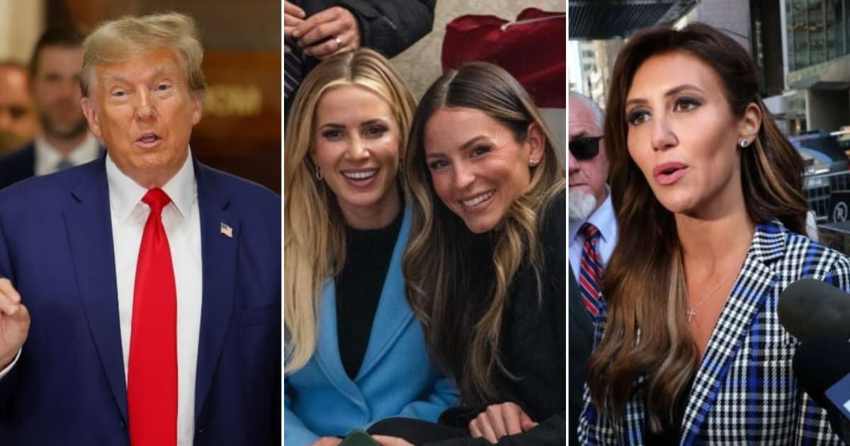 Donald Trump's 'she' team includes Margo Martin, Caroline Sunshine, and Alina Habba among others (Getty Images and @margomcatee/X)