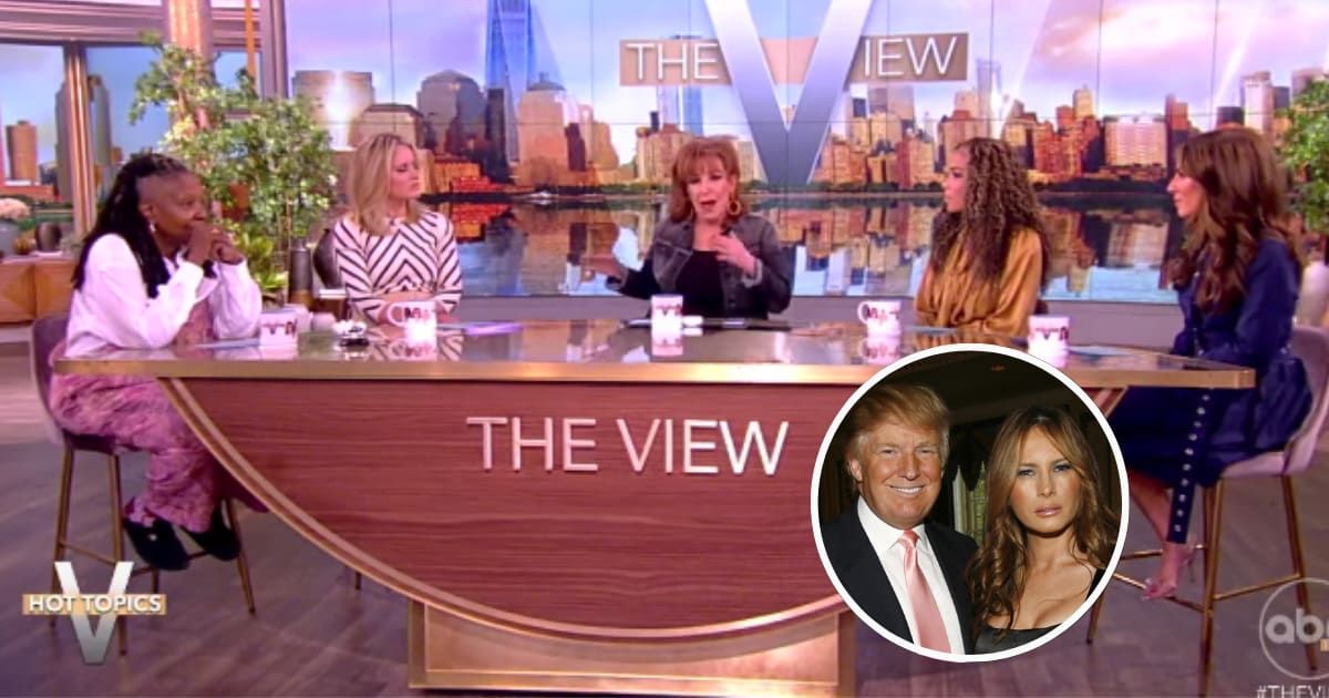 'The View' hosts discussed Donald Trump’s criminal hush money trial and his wife Melania's noticeable absence (@TheView/YouTube, Getty Images)