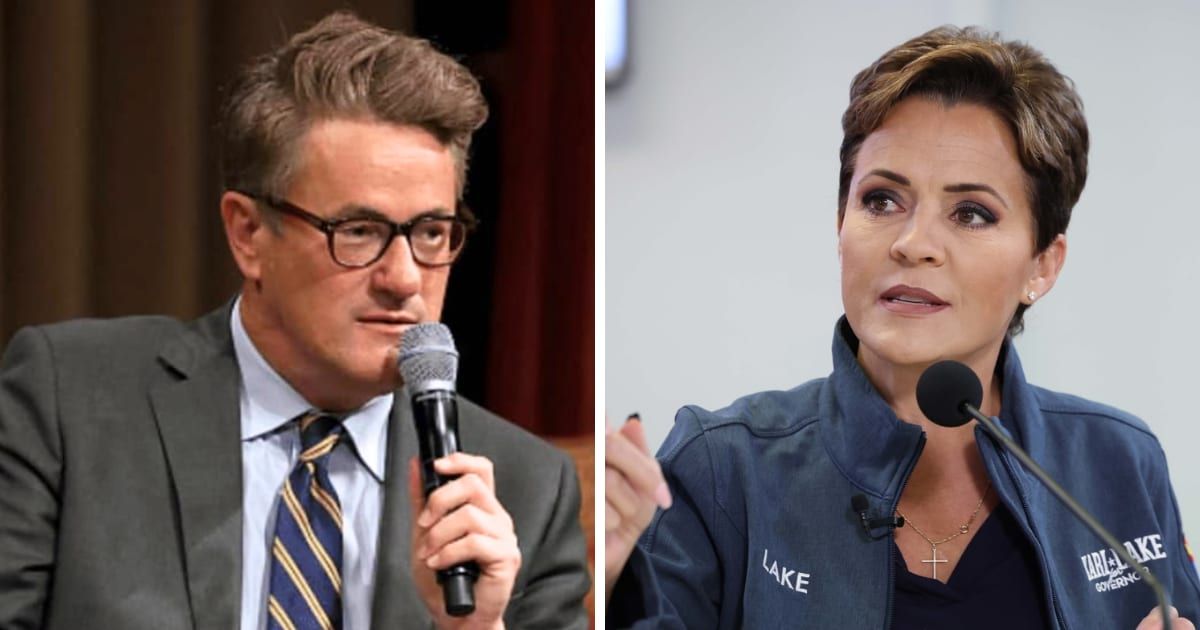 Joe Scarborough expressed concern over recent rhetoric from Kari Lake, which appeared to endorse violent actions among their political supporters(Getty Images)