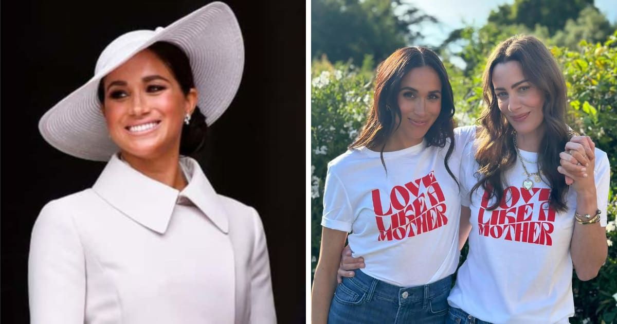 Meghan Markle promoted 'Love Like A Mother' tees for the initiative 'Alliance of Moms', co-founded by her friend Kelly McKee (Getty Images, @allianceofmoms/Instagram)