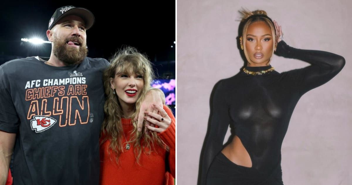 Taylor Swift's fans called Travis Kelce's ex-girlfriend Kayla Nicole an 'attention seeker' (GettyImages and @iamkaylanicole/Instagram)