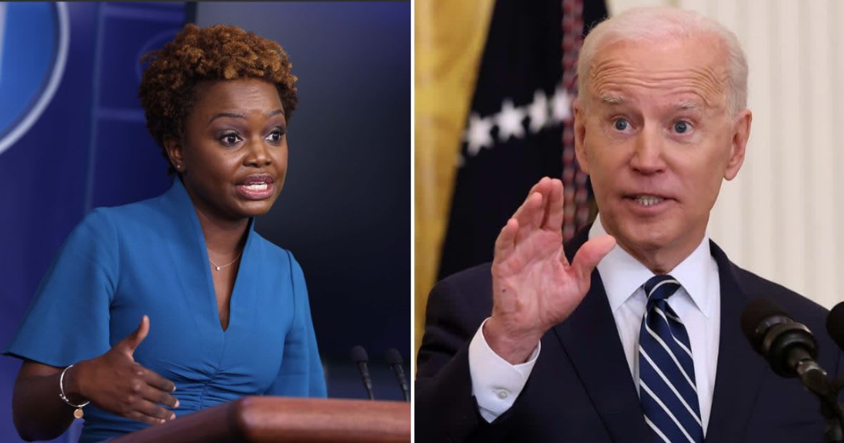 White House press secretary Karine Jean-Pierre fact-checked President Joe Biden's claims about his uncle being eaten by cannibals, and clarified that he died in a plane crash over the Pacific Ocean in 1944 (Getty Images)