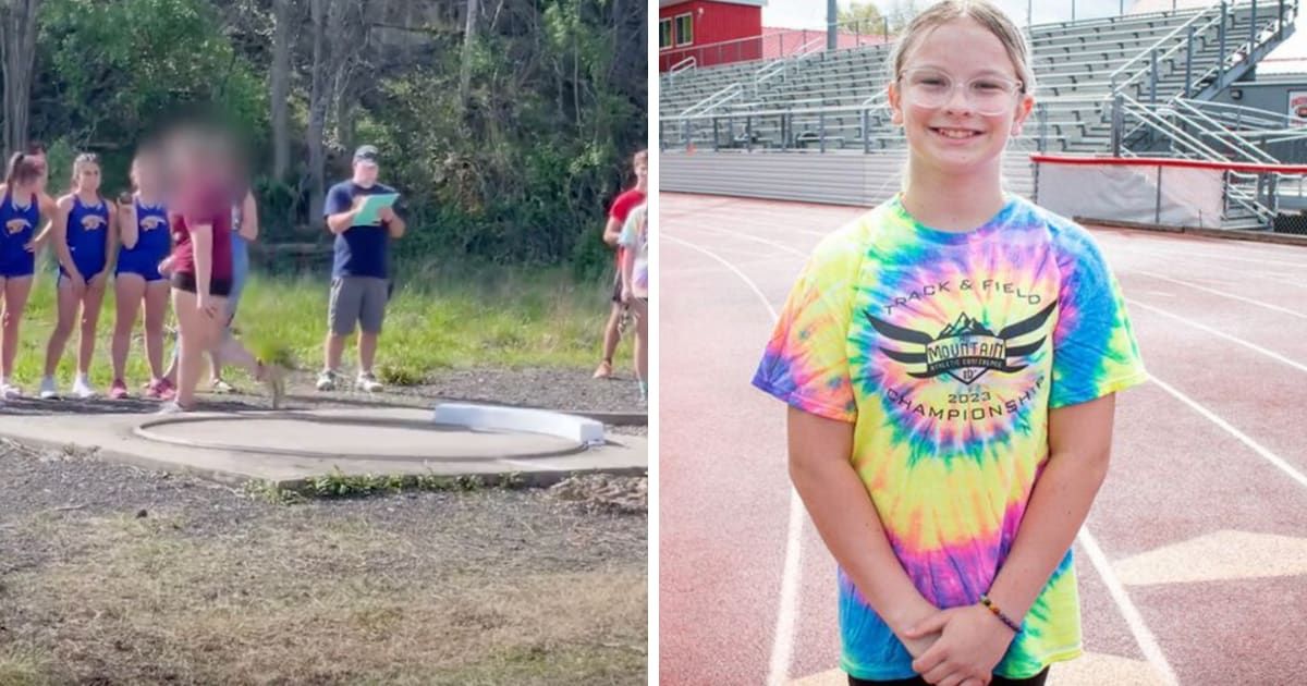 A group of middle school girls from West Virginia refused to compete against transgender athlete Becky Pepper-Jackson at a track and field event (Riley Gaines/X, ACLU/X)