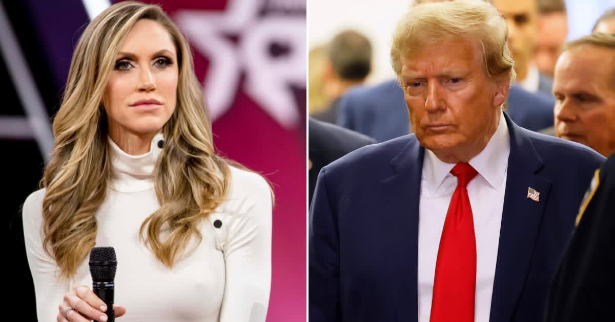 Lara Trump has stepped forward to defend former President Donald Trump against allegations related to his hush money trial (Getty Images)