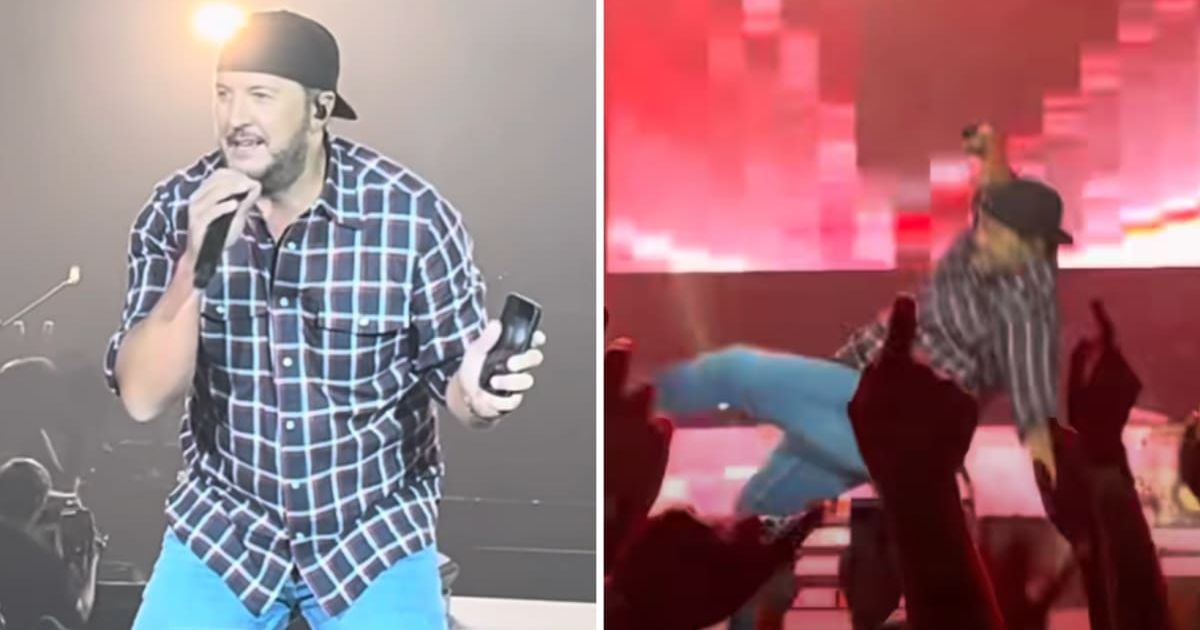 'Great save!' Fans cheer Luke Bryan as he responds to nasty fall onstage with funny comeback joke 