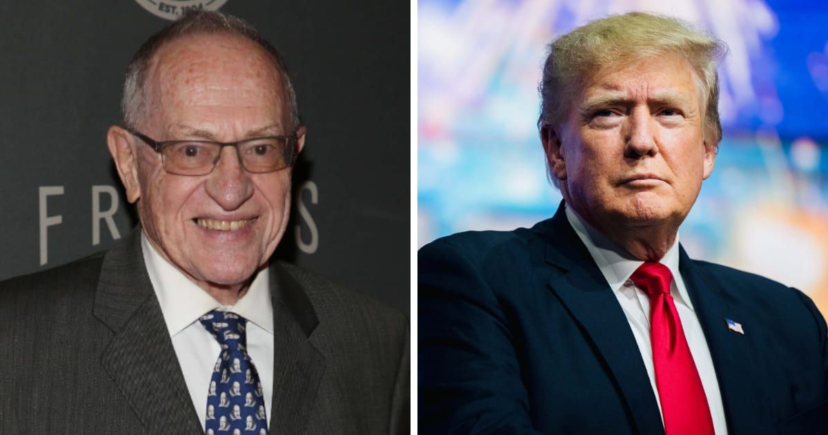 Alan Dershowitz predicted a threat to Donald Trump's life in the absence of  Secret Service protections (Rob Kim/Getty Images, Getty Images)