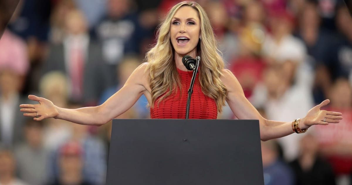 During her podcast 'The Right View with Lara Trump', Lara said those who vote Democrat are influenced by emotion, not facts (Getty Images)