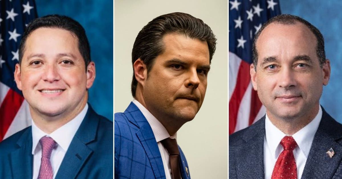 Tony Gonzales went on a verbal rant where he criticized his colleagues Matt Gaetz and Bob Good (@RepTonyGonzales/X, Getty Images, @RepBobGood/X)