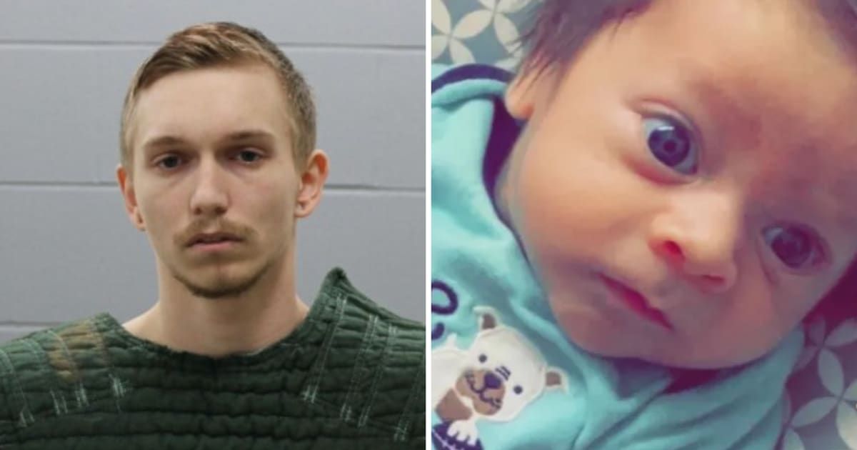 Daxton Castimore claims he allegedly snapped on November 27, 2021, and killed his infant (Kelo/screengrab)