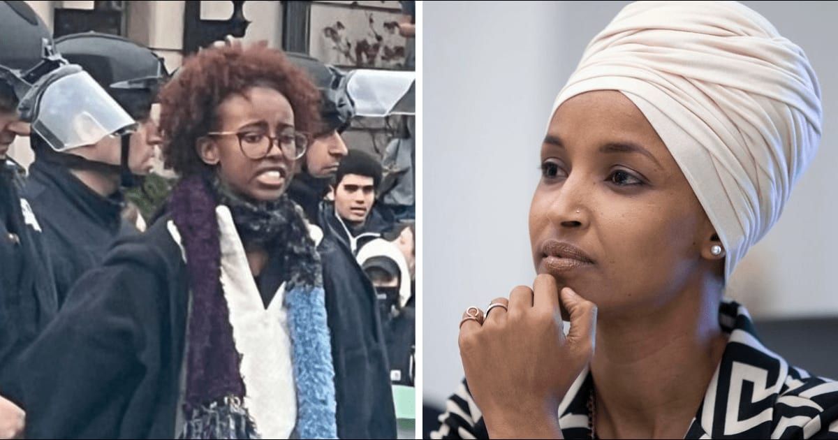 Ilhan Omar's daughter Isra Hirsi said she was one of three students suspended by Barnard College (Getty Images, Oli London/X)