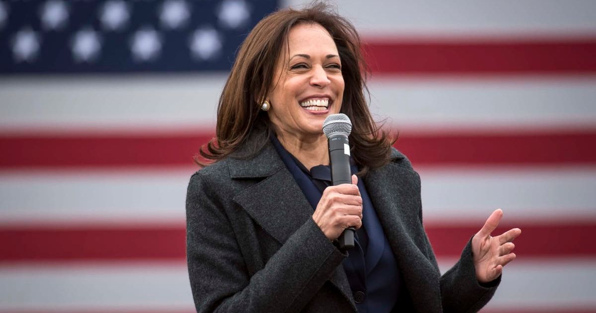 Vice President Kamala Harris' laugh is proving to be a concern for Democrats (Getty Images) 
