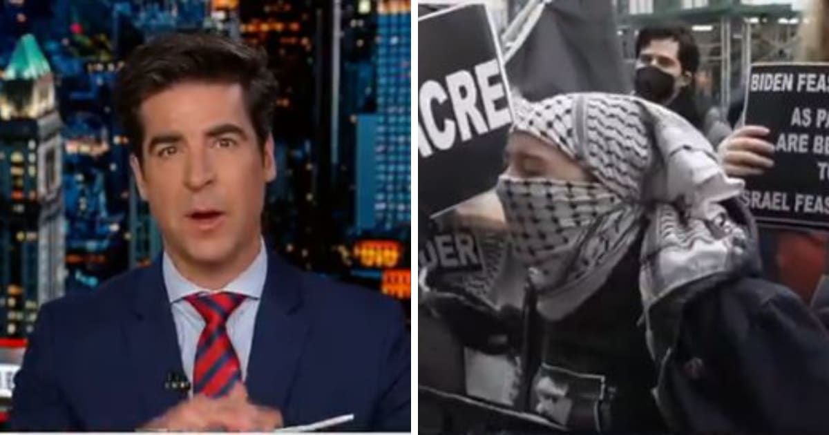 Jesse Watters of Fox News has highlighted instances of chaos, including 'Hamas supporters' blocking Jewish students and escalating violence (Fox News)