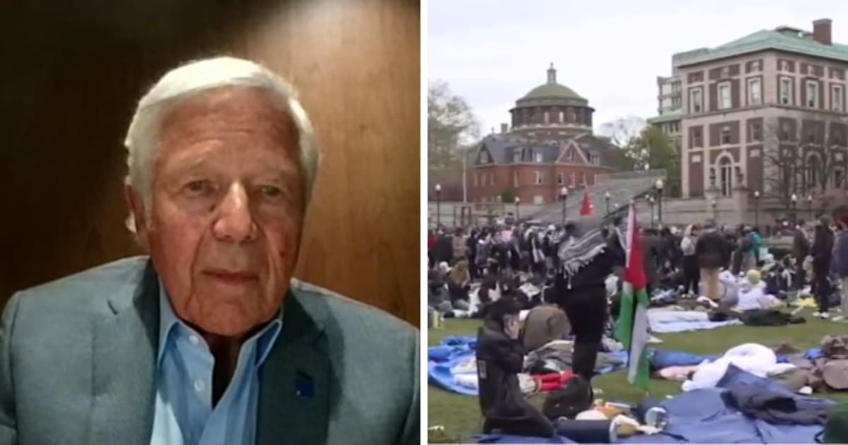 Robert Kraft pulled his financial support to Columbia University in light of the anti-Israel protest on the campus (Screengrab/Fox News)