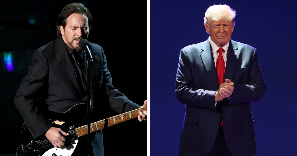 Eddie Vedder accused Donald Trump of 'playing the victim' amid legal troubles (Getty Images)