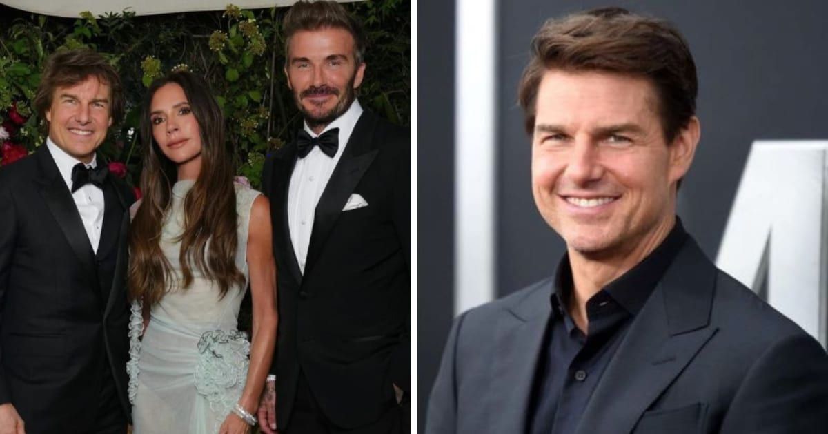 Tom Cruise attended Victoria Beckham's 50th birthday party in London (@victoriabeckham/Instagram, Getty Images)