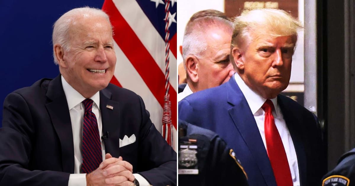 Joe Biden slammed Donald Trump's characterization of the Dobbs decision as a 'miracle' and jokingly expressed curiosity about the contents of the latter's $60 bible (Getty Images)
