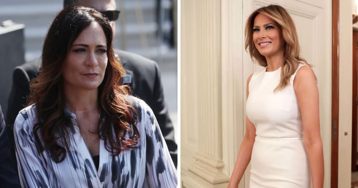 Stephanie Grisham expressed disbelief at the timing of the necklace launch by Melania Trump (Getty Images)