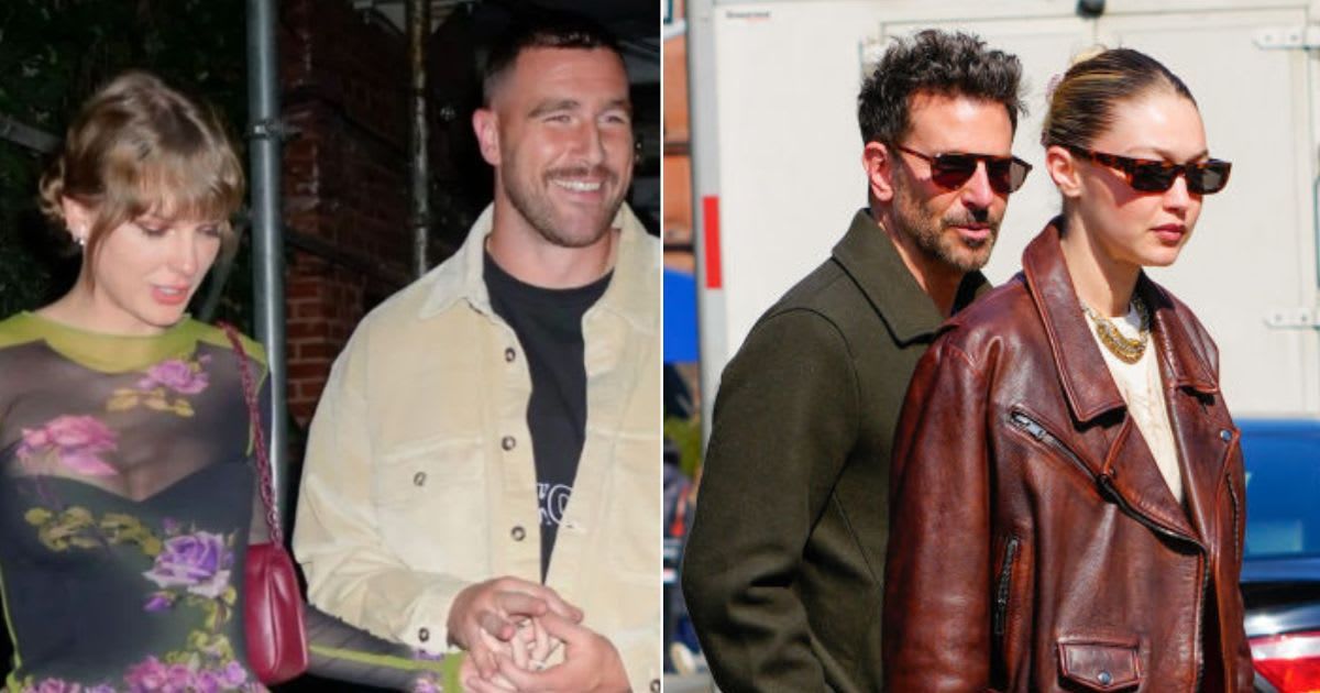 Taylor Swift and Travis Kelce were joined by Bradley Cooper and Gigi Hadid on a beach day in Carmel-by-the-Sea (Gotham/GC Images)