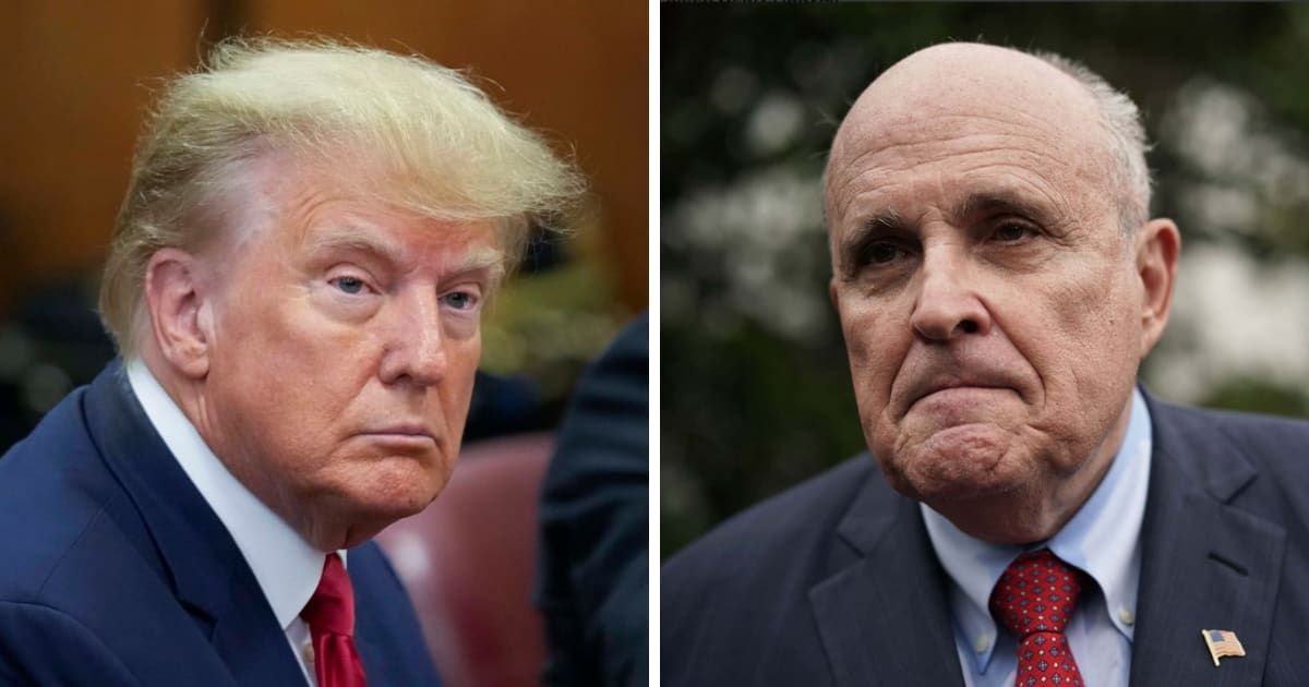 Donald Trump was named 'unindicted co-conspirator' and indicted Rudy Giuliani in Arizona's 2020 election probe (Getty Images)