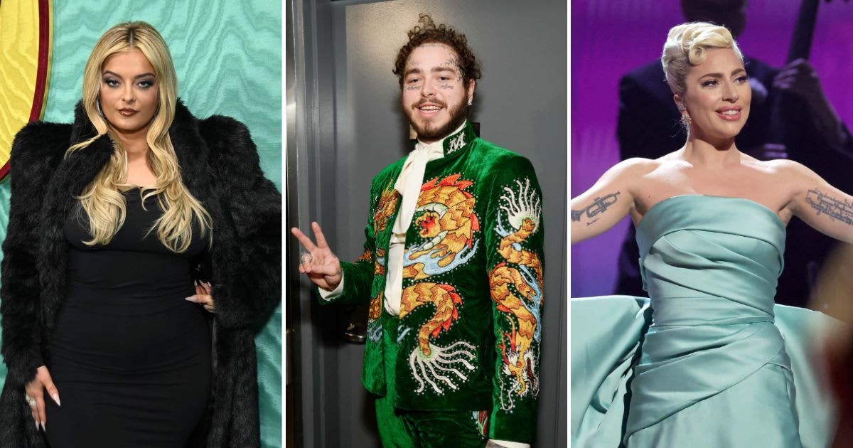 (L-R): Bebe Rexha, Post Malone, and Lady Gaga have suffered onstage mishaps (Michael Tullberg/FilmMagic, Getty Images)