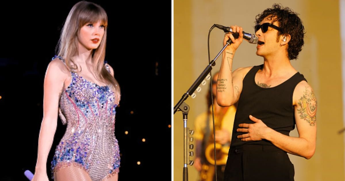 Taylor Swift was earlier romantically involved with Matty Healy (Kevin Winter and Marcelo Hernandez/Getty Images)