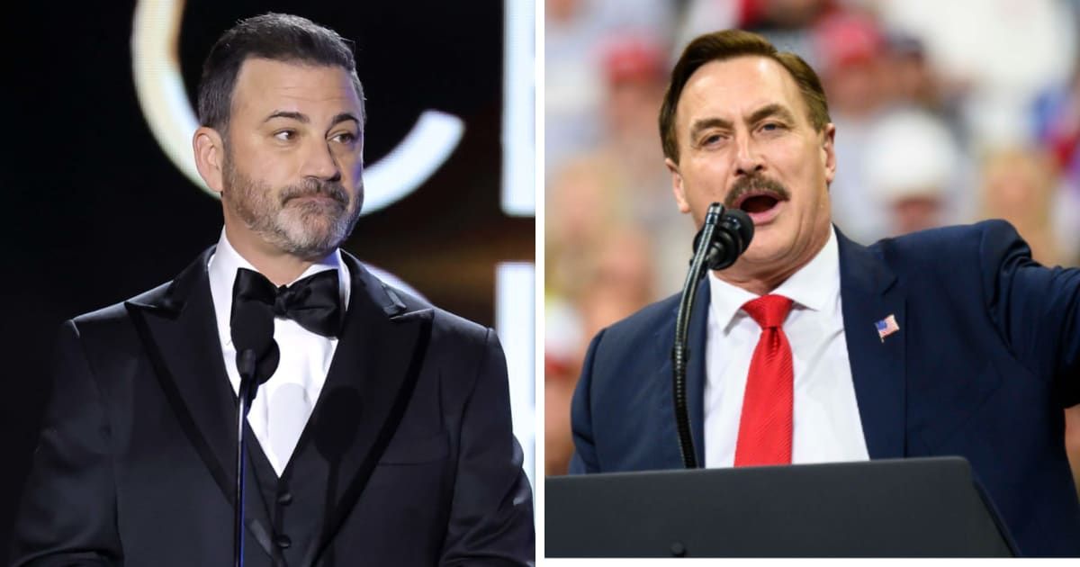Jimmy Kimmel has often poked fun at Mike Lindell (Getty Images)