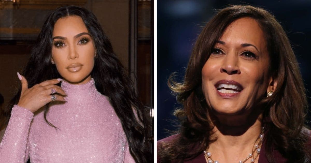 Kim Kardashian will join a White House event with Kamala Harris (Instagram/@kimkardashian, Getty Images)
