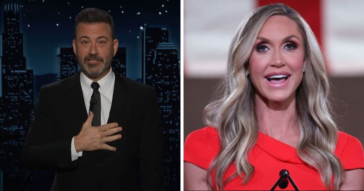 In a recent comedic segment, Jimmy Kimmel poked fun at Lara Trump's assertion of lawsuits in 81 states (Jimmy Kimmel live/Getty)