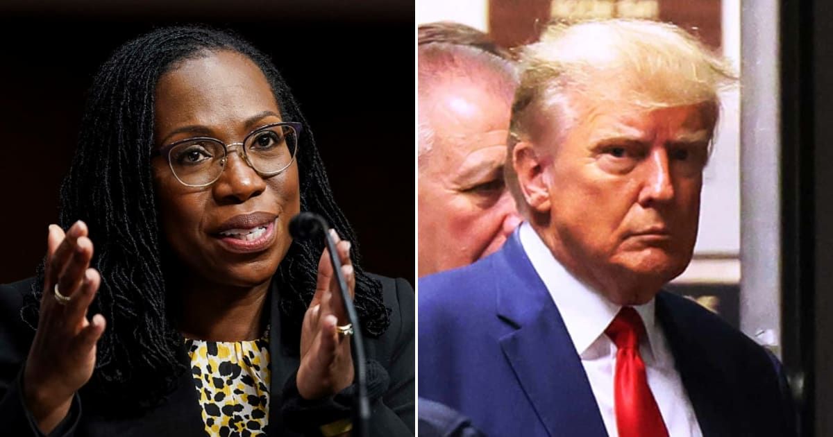 Justice Ketanji Brown Jackson challenged arguments put forth by former President Donald Trump's legal team (Getty Images)