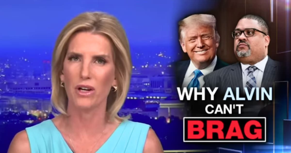 Laura Ingraham recently discussed Manhattan District Attorney Alvin Bragg's case against former President Donald Trump on 'The Ingraham Angle' (@FoxNews/Youtube)