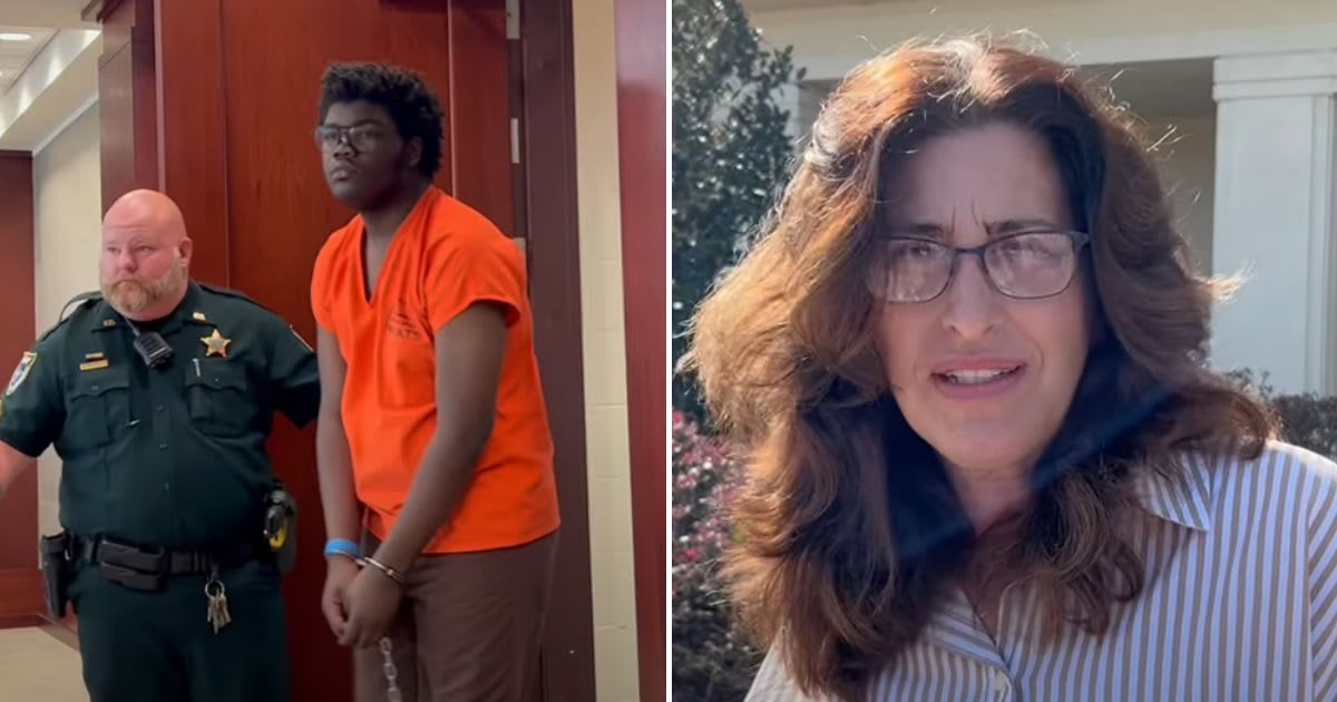 Brendan Depa (L) pleaded guilty to the assault of Joan Naydich (R) on the school campus (Daytona Beach News-Journal/YouTube)