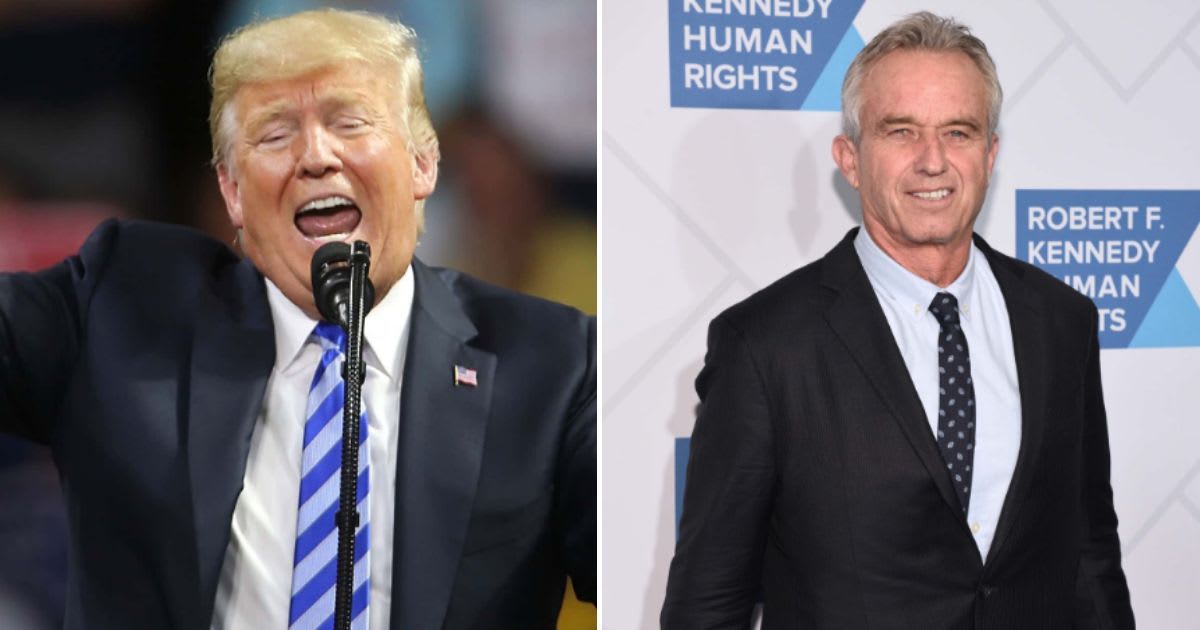 Donald Trump went on a tirade against Robert F Kennedy Jr on Friday after polls indicated the latter eating into his voter base (Getty Images)