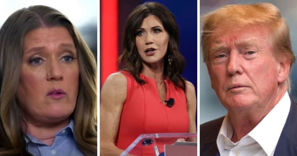 Mary Trump said Kristi Noem's dog shooting story will appeal to Donald Trump for her vice-president candidacy (ABC News/YouTube, Getty Images)
