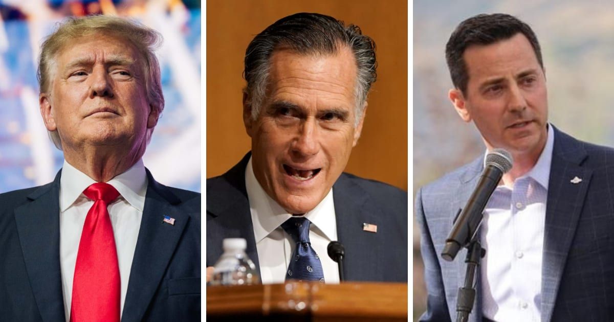 Donald Trump mocked Sen Mitt Romney while endorsing Trent Staggs for Utah Senate seat (Getty Images, @MayorStaggs/X)