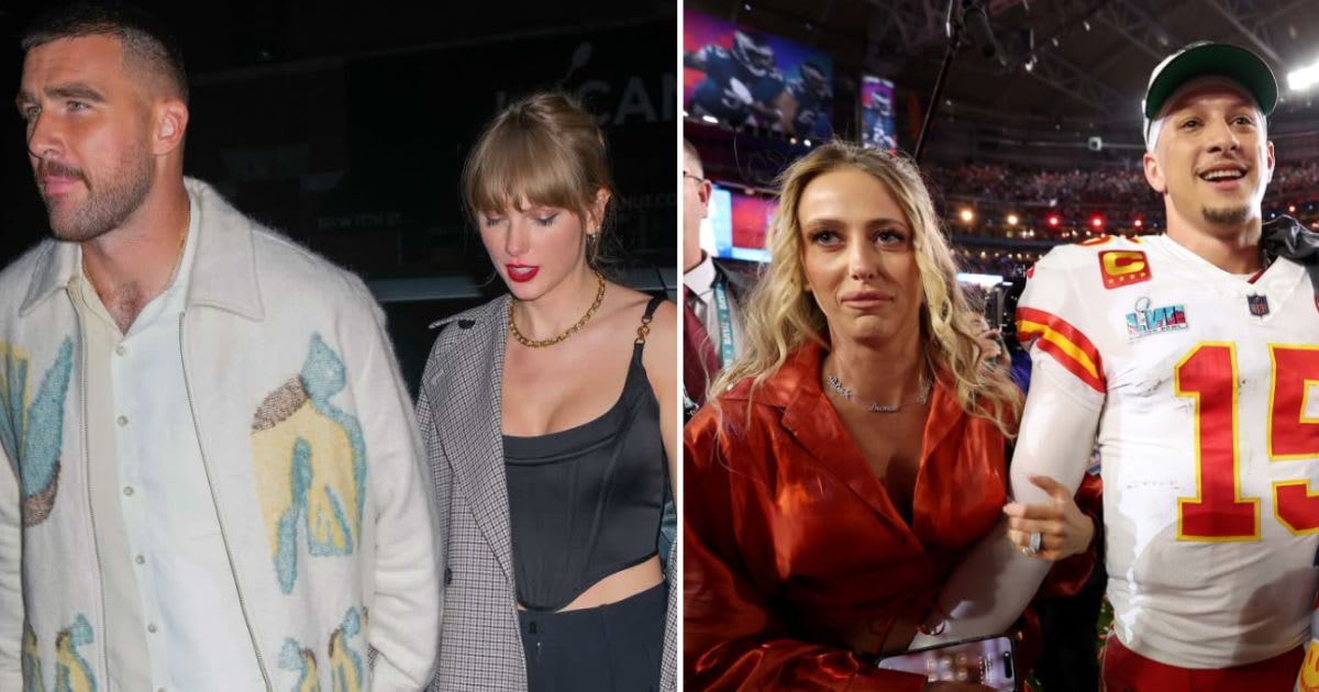 The night in Vegas involving Taylor Swift, Travis Kelce, Patrick Mahomes, and Brittany Mahomes garners online attention(Photo by MEGA/GC Images)(Getty Images)