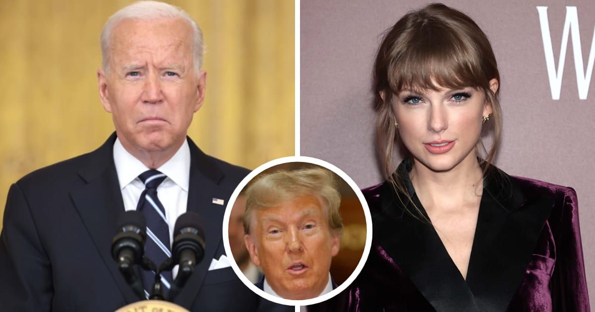 Joe Biden's reelection campaign seized on lyrics from Swift's recent album to highlight what they called Trump's 'tortured week' (Getty Images)