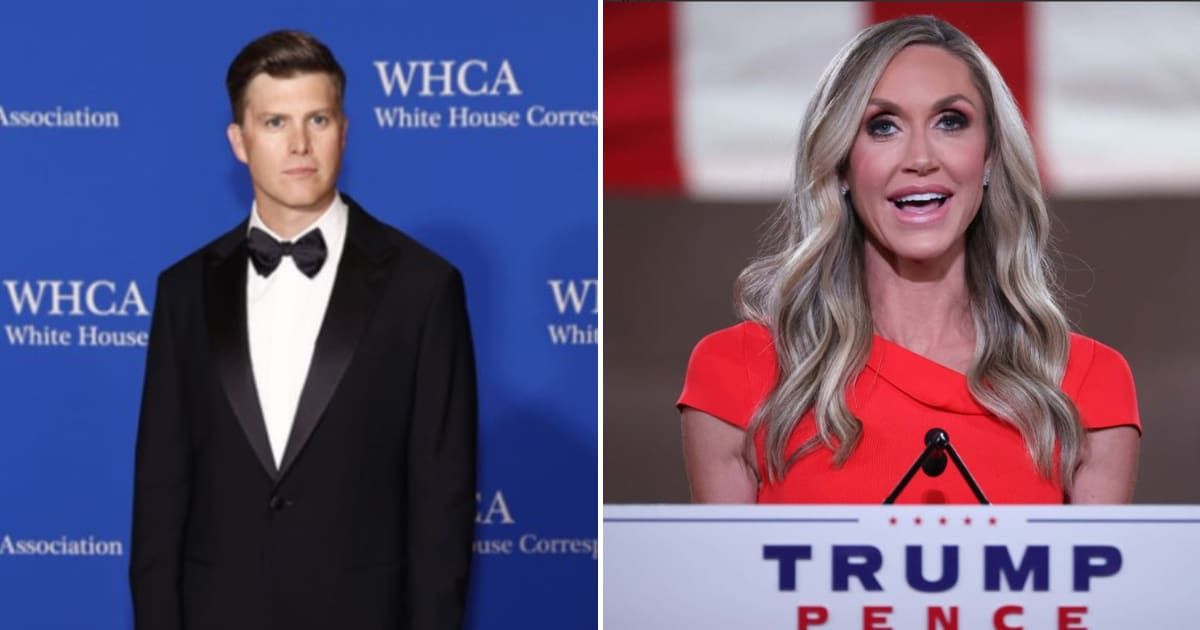 Colin Jost took a playful swipe at Lara Trump's singing at the White House Correspondents' Dinner (Getty Images)