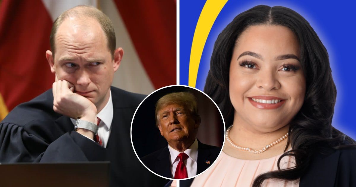 Donald Trump's Georgia case judge Scott McAfee's challenger Tiffani Johnson was disqualified from the race (Getty Images, tiffanijohnsonforfulton.com)