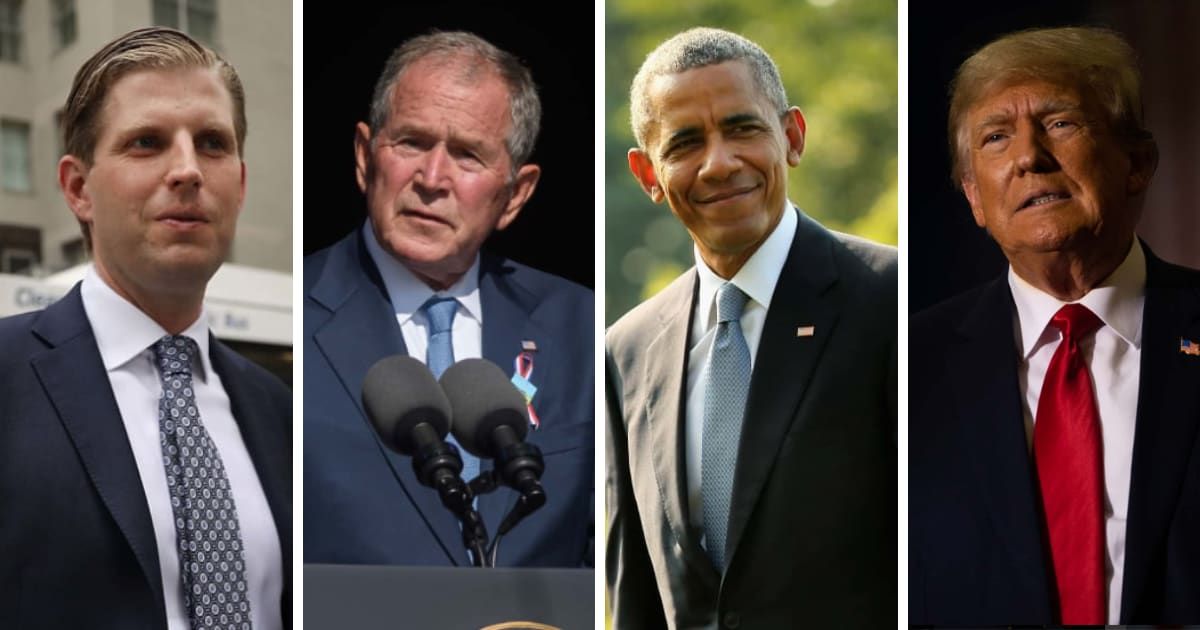 Eric Trump said George W Bush and Barack Obama could be investigated if SCOTUS denies immunity to Donald Trump (Getty Images)